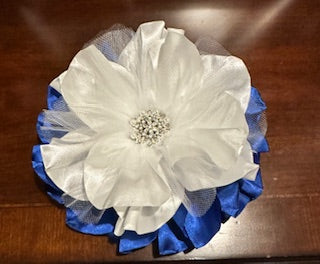 Royal Blue & White Flower